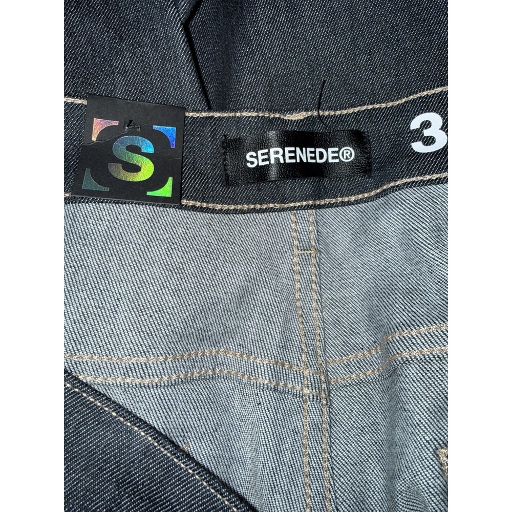 New Serenade Jeans Fitted Denim Men’s Sz 38x32 Dark Rinse Skater‎ Grunge Goth - Picture 9 of 14